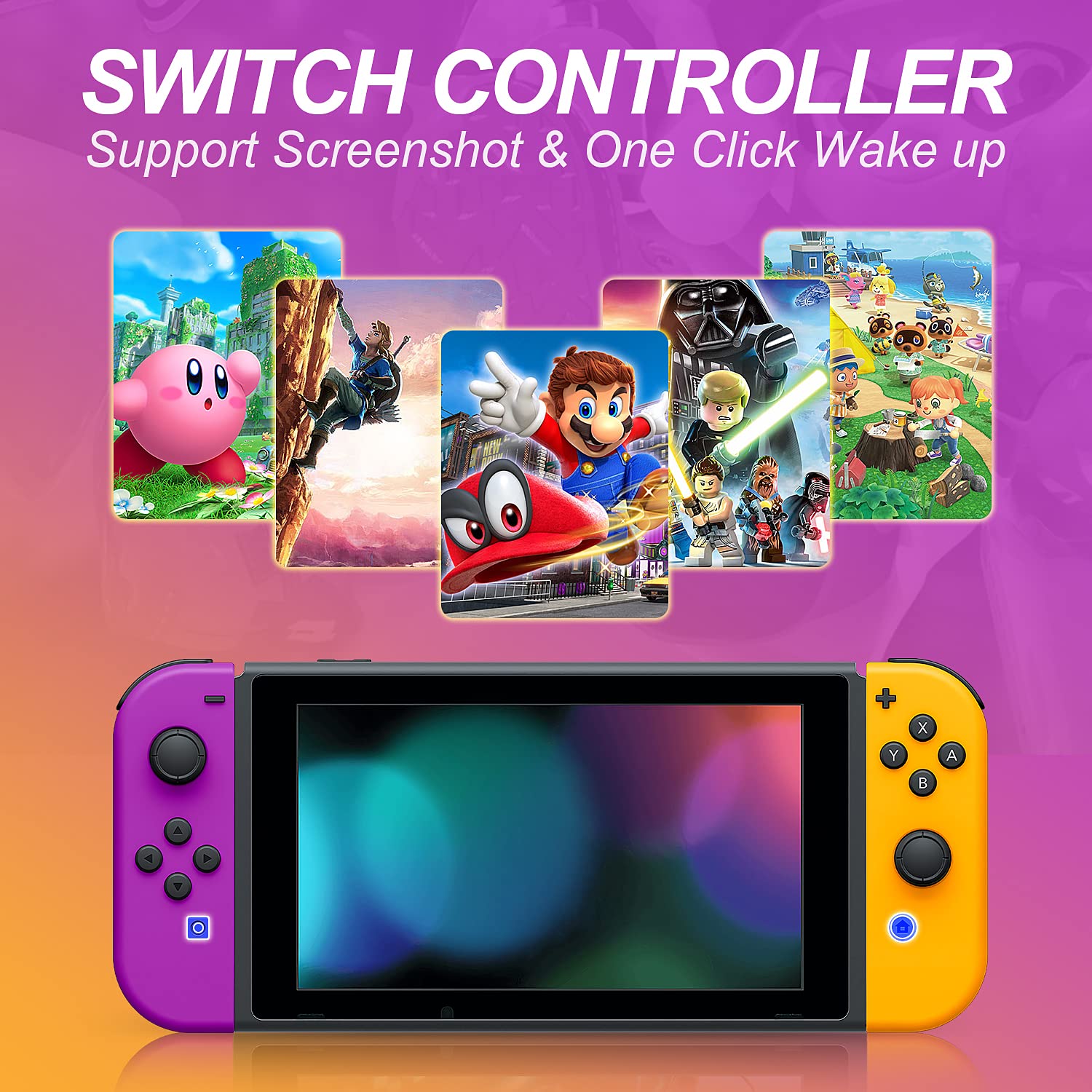 FASIGO Joycon Controller for Nintendo Switch/Lite/OLED Controller,Wireless Switch Controller with Motion Control and Dual Vibration