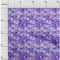 Viscose Jersey Purple Fabric Texture & Colorful Dots Fabric for Sewing Printed Craft Fabric by The Yard 60 Inch Wide