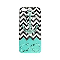 Generic S9Q Anchor Chevron Retro Vintage Tribal Nebula Pattern Hard Case Cover Back Skin Protector For Apple iPhone 5 5S Style C Blue