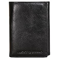 Lucky Brand Men's Embossed Trifold and L-fold Wallet (Available in Cotton Canvas Or Leather)