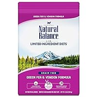 Natural Balance Limited Ingredient Diets Green Pea & Venison Formula Dry Cat Food, 4.5 lbs.