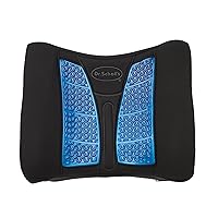 Dr. Scholl's® Massaging Gel® Lumbar Cushion - Cool Comfortable Support - Memory Foam, Multilayer Design Helps Absorb Shock - Ergonomic Posture Support for Back Stability, (Black)