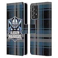 Head Case Designs Officially Licensed Glasgow Warriors Tartan Logo Leather Book Wallet Case Cover Compatible with Samsung Galaxy A53 5G (2022)