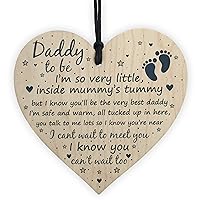 XLD Store Daddy to Be Gifts Sign Baby Shower Dad Friendship Gift Wood Heart Party Decoration Baby from Bump Present