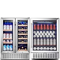 AAOBOSI 24 Inch Wine and Beverage Refrigerator & 24 Inch Beverage Cooler