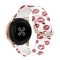 20mm Watch Strap for Active 2 3 41mm 42mm 40mm 44mm for Huawei Watch Gt 2 42mm for Gts 2 (Color : Flaming red Lips, Size : 20mm amazfit bip)