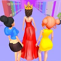 Queen Beauty Makeover Bee Run 3D - School Fashion Popular Girls Catwalk Race