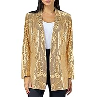 Women Notch Lapel Blazers Casual Long Sleeve Open Front Blazer Jacket Plus Size Work Office Coat Work Suit