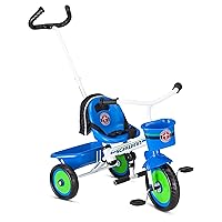 Schwinn Easy Steer Bike for Toddler, Kids Tricycle with Removable Push handle, Steel Trike Frame, Boys and Girls Ages 2-4 Year Old, Blue, 41