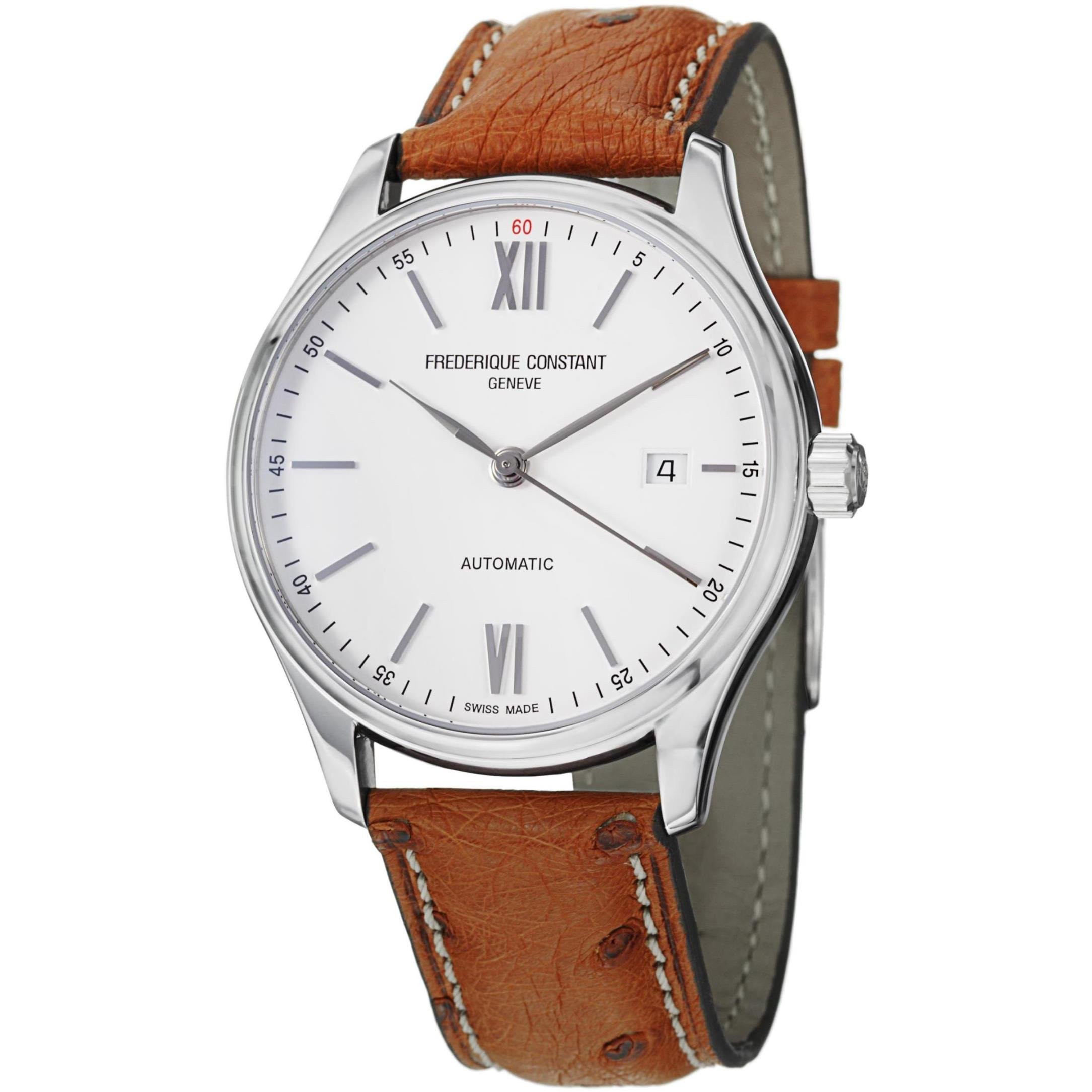 Frederique Constant Men's FC303WN5B6OS Index Analog Display Swiss Automatic Beige Watch