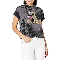 Disney Characters Mickey and Pluto Women's Fast Fashion Short Sleeve Tee Shirt