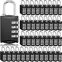 40 Pcs 4 Digit Combination Locks Combination Padlock Luggage Number Locks Outdoor Waterproof Resettable Padlock for Door Traveling School Gym Locker Suitcases Employee Hasp Storage