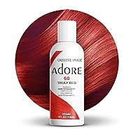 Adore Semi Permanent Hair Color - Vegan and Cruelty-Free Hair Dye - 4 Fl Oz - 060 Truly Red (Pack of 1)