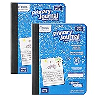 Primary Journal Kindergarten Writing Tablet 2 Pack of BLUE Primary Composition Notebook for Grades K- 2, 100 Sheets (200 Pages) Creative Story Notebooks for Kids, 9 3/4 in by 7 1/2 in.