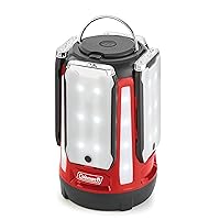 Coleman Multi-Panel Rechargeable LED Lantern, Water-Resistant Lantern with Removable Magnetic Light Panels, Built-In Flashlight, & USB Charging Port; Great for Camping, Hunting, Emergencies, & More