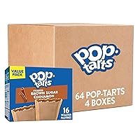 Pop-Tarts Toaster Pastries, Breakfast Foods, Kids Snacks, Frosted Brown Sugar Cinnamon, Value Pack (64 Pop-Tarts)