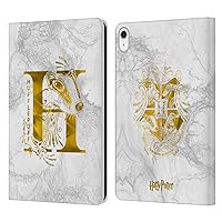 Head Case Designs Officially Licensed Harry Potter Hufflepuff Aguamenti Deathly Hallows IX Leather Book Wallet Case Cover Compatible with Apple iPad 10.9 (2022)