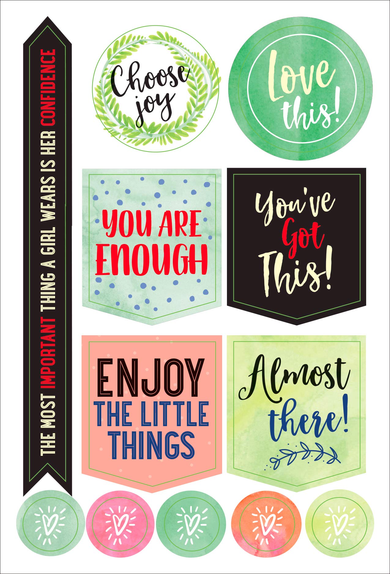 Essential 2019 Weekly Planner Stickers - She Believed She Could (Set of 160 Stickers)