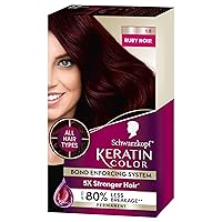 Keratin Color Permanent Hair Color, 1.8 Ruby Noir, 1 Application - Salon Inspired Permanent Hair Dye, for up to 80% Less Breakage vs Untreated Hair and up to 100% Gray Coverage