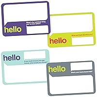 Avery Premium Event Name Tags, Ice Breaker Questions, No Lift No Curl, 36 Handwriteable Name Stickers