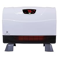 Heat Storm Phoenix Infrared Space Heater with Attachable Feet, Remote Control, Energy Efficient-750-1500 Watts, White Floor or Wall - HS-1500-PHX