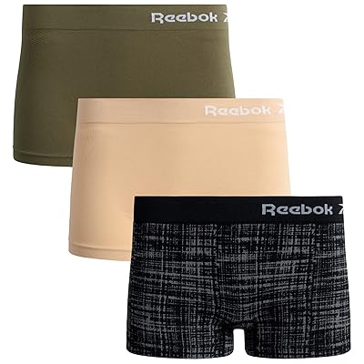 Reebok Womens Underwear - Seamless Boyshort Panties (3 Pack)