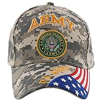 United States Army CAMO Baseball Style Embroidered HAT Flag us USA Cap