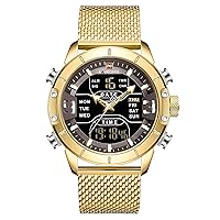 Digital Watch Men Waterproof Sports Watches Stainless Steel Military Quartz Clock Wristwatch