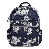 Vera Bradley Women's, Performance Twill Xl Campus Backpack, Blooms and Branches Navy, One Size