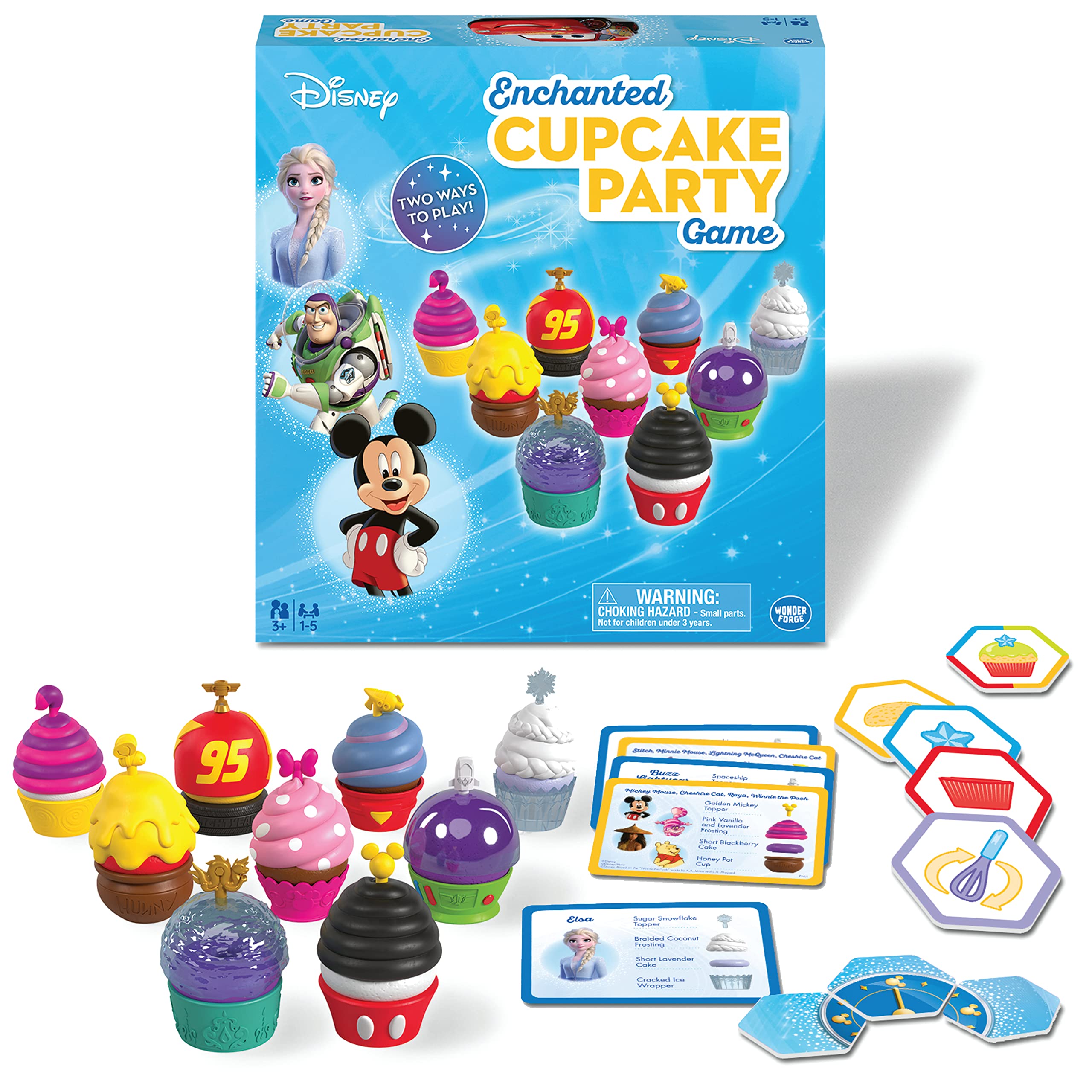 Wonder Forge Disney Enchanted Cupcake Party Game for Girls & Boys Age 3 & Up - A Fun & Fast Matching Game You Can Play Over & Over