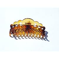 Extra Large Size Claw Clip Updo Ponytail Hair Holder Large Hair Clamps French Roll Hair Clips (Transparent Lucite Tort Brown fancy- THO276) 5