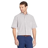 Arrow 1851 Men's Hamilton Poplins Short Sleeve Button Down Plaid Shirt