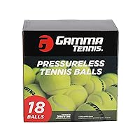 GAMMA Sports Pressureless Tennis Balls Box, Bulk Tennis Balls, Premium Tennis Accessories, 18, 36, 48, 75 Pack Sizes, Tennis Practice, Tennis Training, Pet Toys, Dog Ball, Coach, Indoor & Outdoor Play