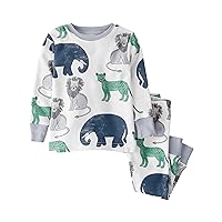 little planet by carter's unisex-baby Baby and Toddler 2-piece Pajamas made with Organic Cotton, Safari Print, 9 Months
