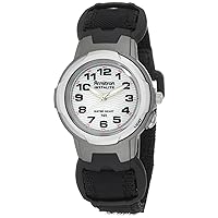 Armitron Sport Unisex 256347BLK Easy to Read Instalite Black Nylon Velcro Strap Watch