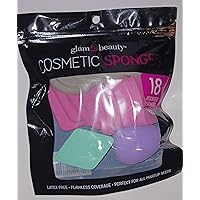 Glam & Beauty Cosmetic Sponges 18 Assorted Sponges