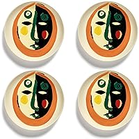 Breakfast Plate | Feast tableware by Ottolenghi | 4 Dessert Plates | Stoneware Dinnerware Set in mixed colors 1 | luxury Dishware for Dinner at Home, Party | Kitchen Sets, B8921003P