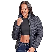 YMI Jeans Women's Winter Reversible Fitted Puffer Jacket
