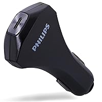 Philips 60W USB-C Laptop/Phone/Tablet Car Charger, Power Delivery, for Type C Laptops, MacBook, iPad Pro, iPhone, Galaxy, Pixel and More, Great for Travel