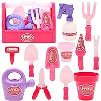 Toyland® Little Gardeners 13 Piece Gardening Tool Set - Includes: Water Sprayer, Watering Can, 2 Plant Pots, Plant Tag, Clippers, 6 Assorted Gardening Tools – Outdoor Toys