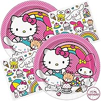 Hello Kitty Birthday Decorations & Party Supplies | Hello Kitty Plates, Napkins, Sticker | Officially Licensed