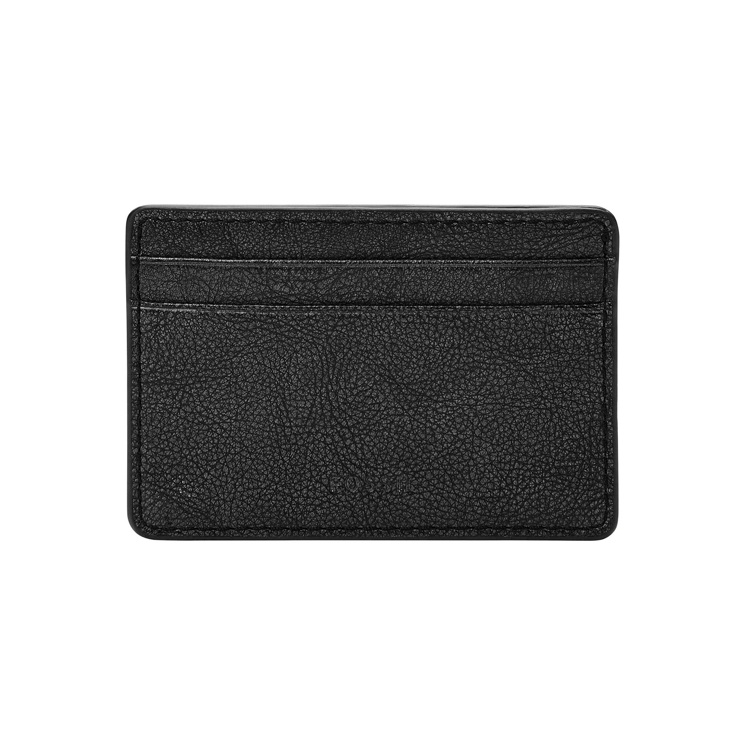 Fossil Men's Leather Minimalist Card Case Front Pocket Wallet for Men