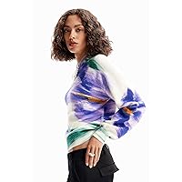 Desigual Women's Out-of-Focus Floral Pullover