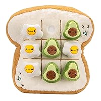 Breakfast Toast Tic Tac Toe Plush Playset - Zip and Go - Ultrasoft Official Jazwares Plush from The Makers of Squishmallows