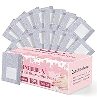 NXJ INFILILA Foil Nail Wraps - 300PCS Gel Nail Polish Remover Foil Wraps for Nails, Soak Off Gel Remover with Larger Cotton Pad for Removing Nail Polish at home