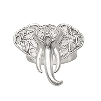 Natural slice diamond polki Elephant shape boho Ring, 925 sterling silver handmade ring, ring size US 5-13
