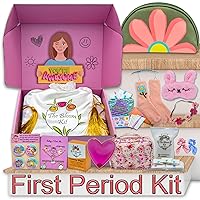 First Period Kit for Girls 9-12 + 16 Pc Period Bag to-Go for Girls + Pad Bags for Period for School - First Period Gifts for Girls