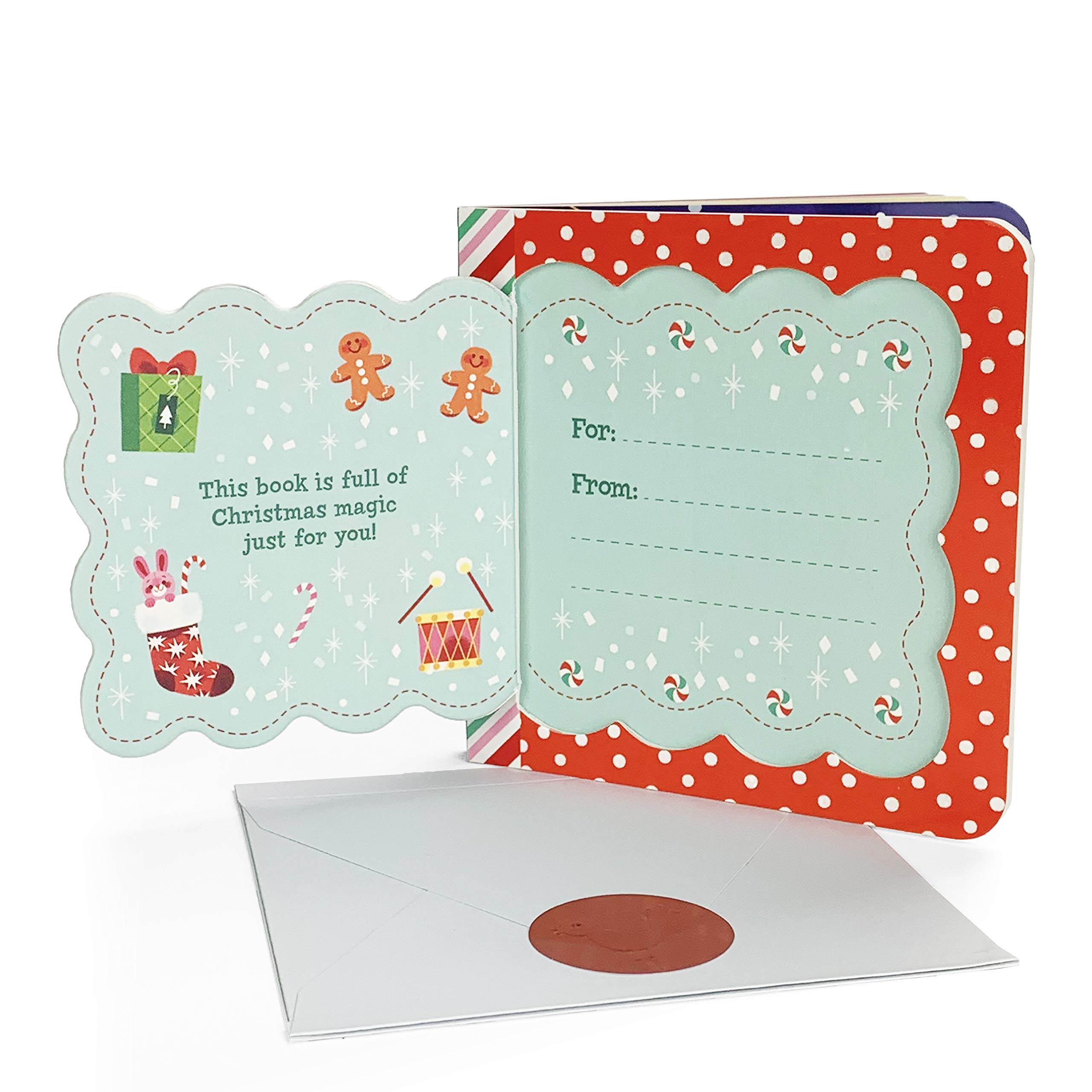 Baby's First Christmas Greeting Card Board Book (Includes Envelope and Foil Sticker) For Newborns, 0-12 Months (Little Bird Greetings Keepsake Book)