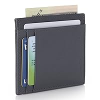 Alpine Swiss RFID Front Pocket Wallet ID Card Case Crosshatch Gray