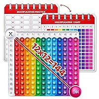 Multiplication Game Fidget Toys,9.8 x 10.2in Multiplication Fidget Table with Multiplication Chart for Kids,Math Manipulatives Kindergarten 1st 2nd 3rd 4th 5th Grade,Stress Relieving